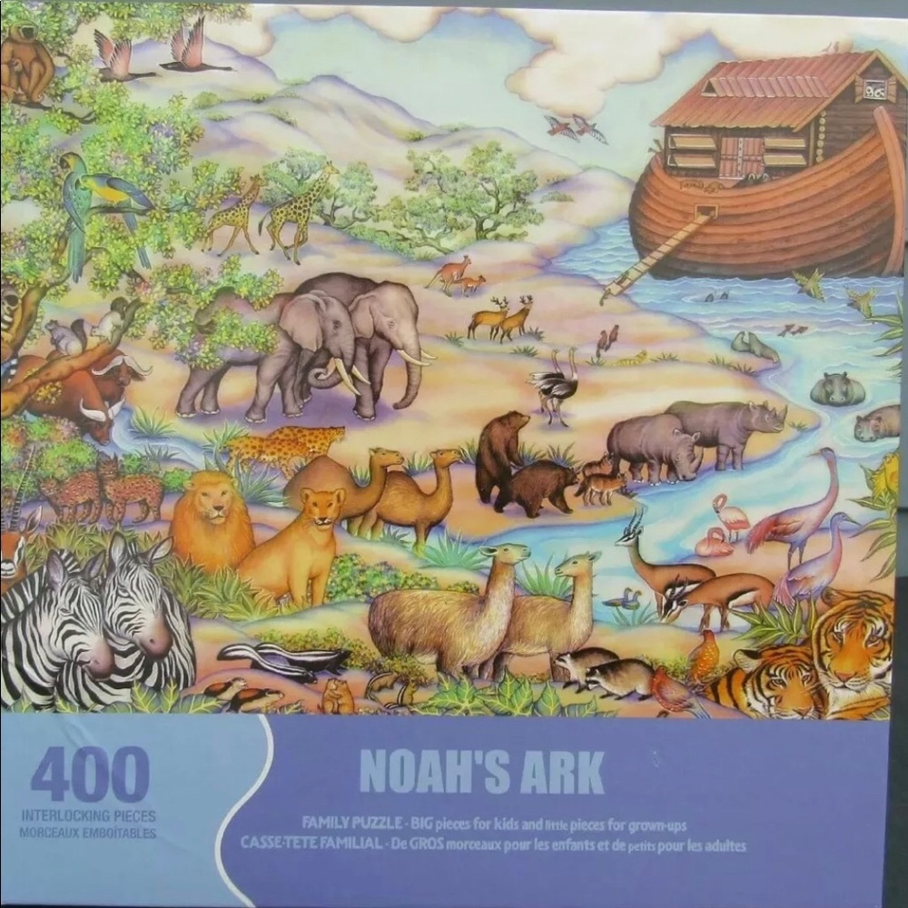 Springbok Noah’s Ark 400 Piece Puzzle Like NEW Family puzzle Big & small Pieces